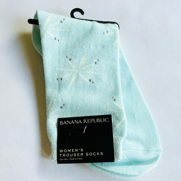 Banana Republic Accessories - Banana Republic ice blue sparkle trouser socks NWT